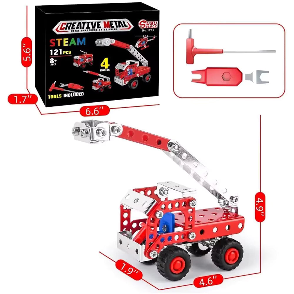 Stem Building Toys for Boys Age 8-12,Creative Sets Fire Trucks Series Model Kits