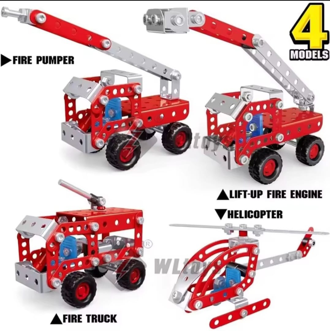 Stem Building Toys for Boys Age 8-12,Creative Sets Fire Trucks Series Model Kits