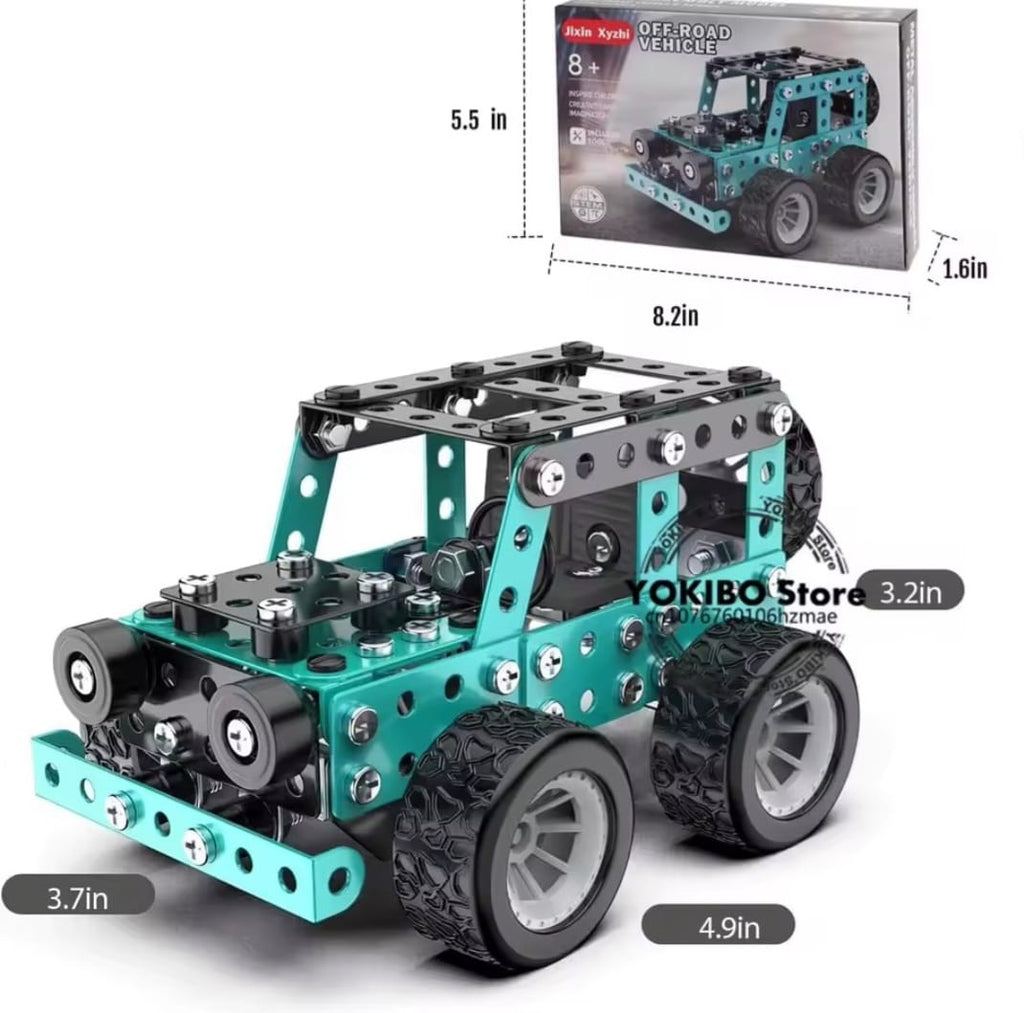3D Metal Off-Road Vehicle Model Kit – STEM Building Truck/Car Assembly Set