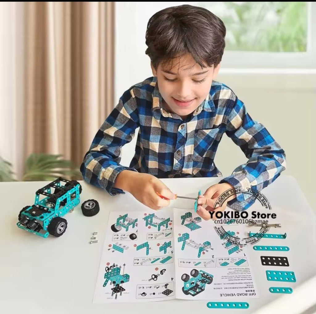 3D Metal Off-Road Vehicle Model Kit – STEM Building Truck/Car Assembly Set