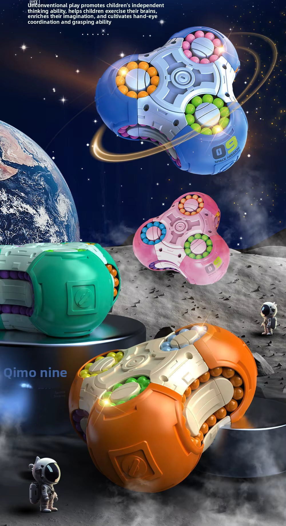 9-Sided Finger Rotation Gyro Antistress Toy – Educational Magic Disk for Kids