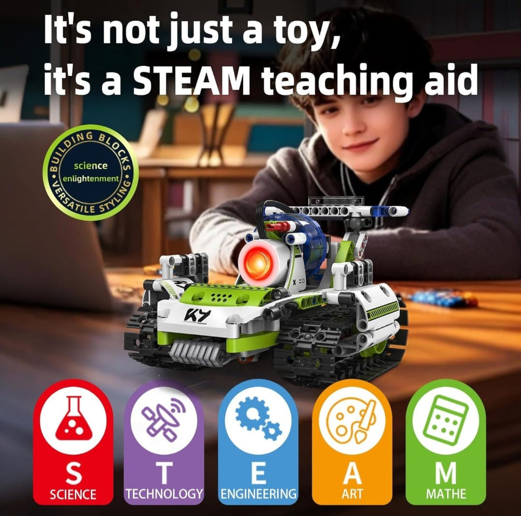 STEM Robot Building Kit – 5-in-1 Robotics Set (337 PCS) | App & Remote Control