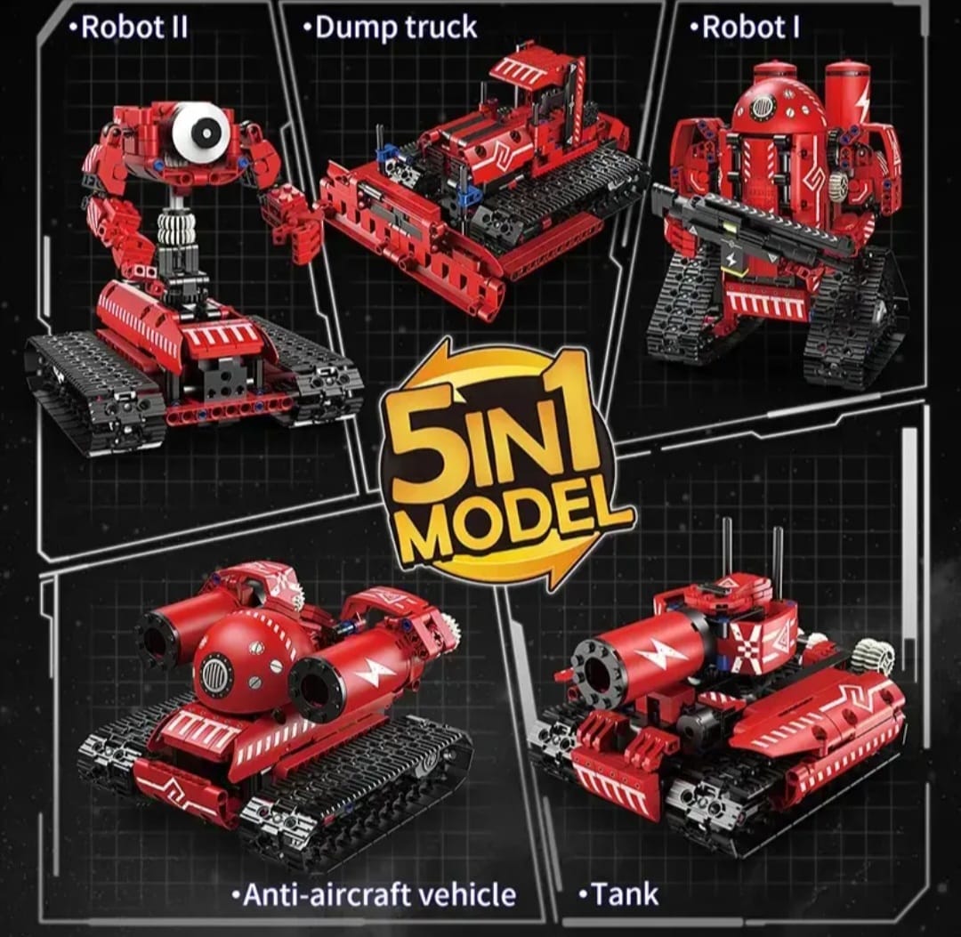 5-in-1 STEM Robot Building Kit – APP & Remote Control | 495 PCS (K96135)
