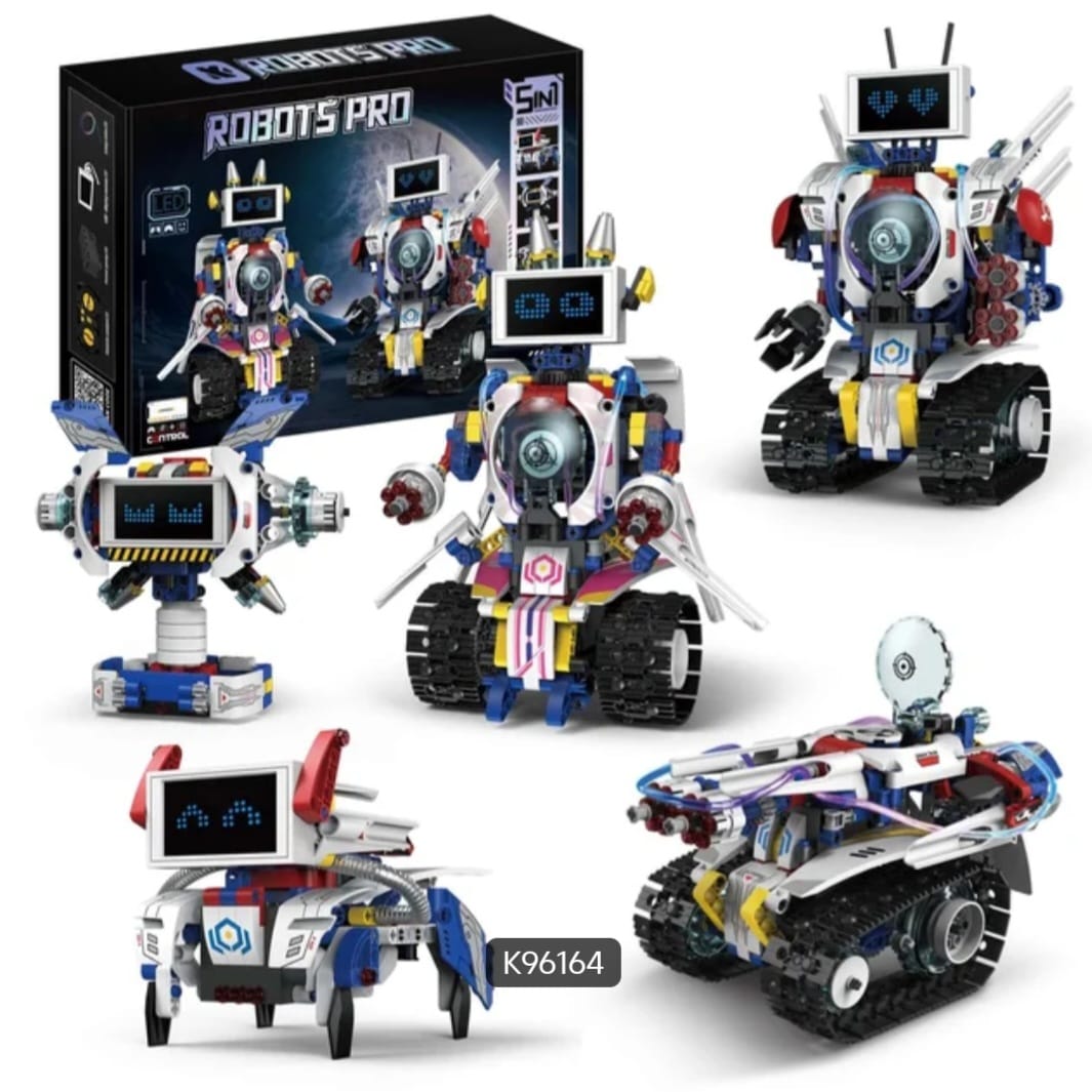 5-in-1 Remote Control Stunt Robot Building Kit – 603 PCS (K96164)