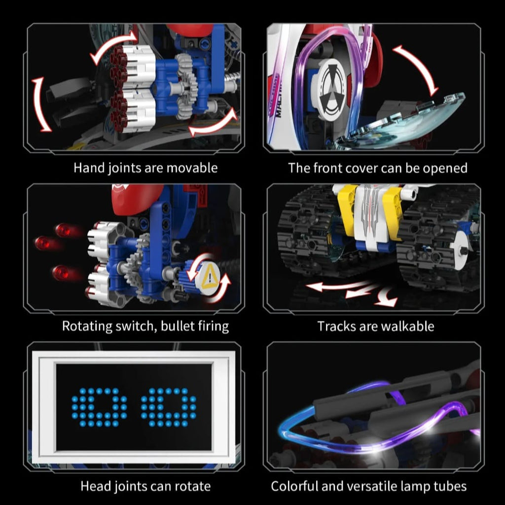 5-in-1 Remote Control Stunt Robot Building Kit – 603 PCS (K96164)