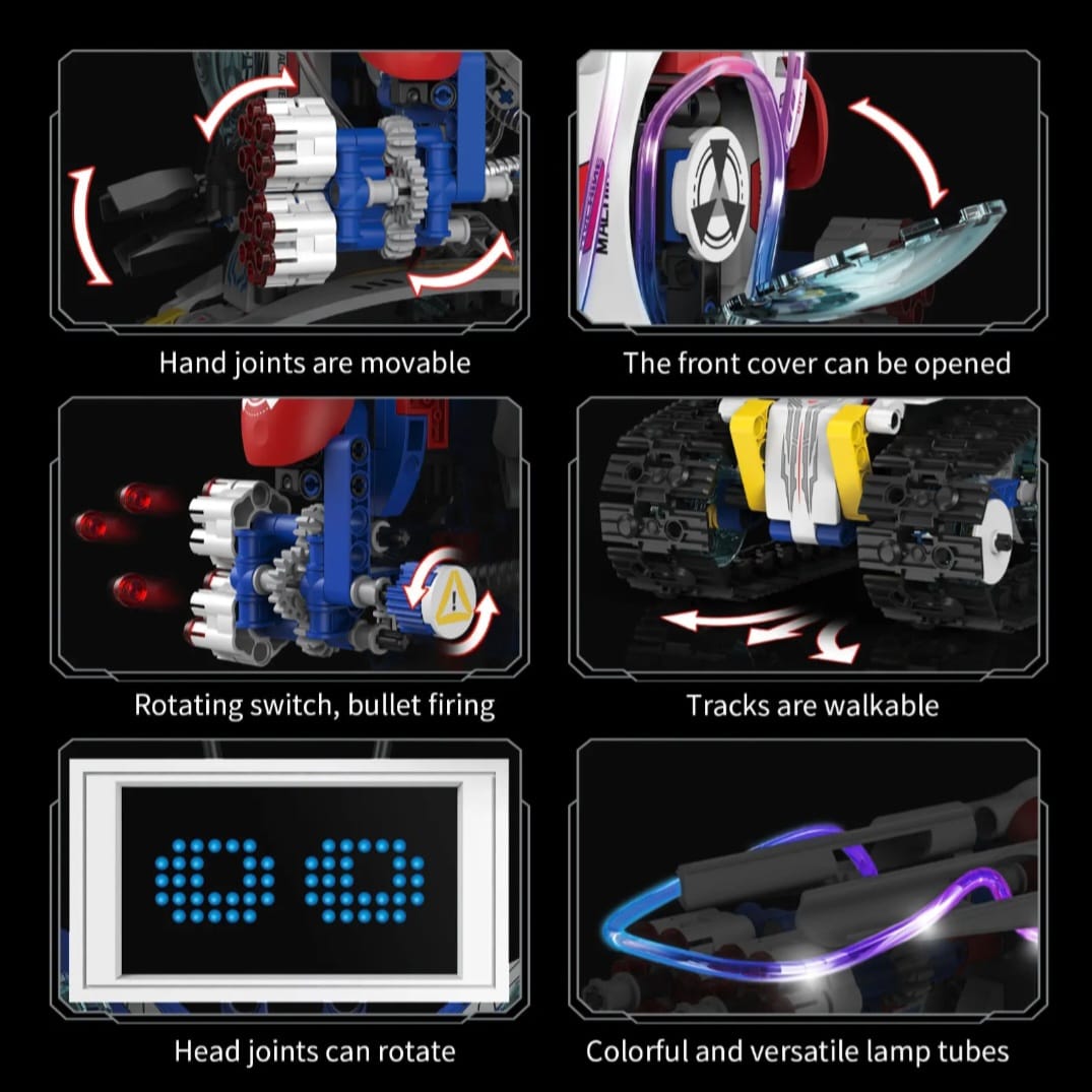 5-in-1 Remote Control Stunt Robot Building Kit – 603 PCS (K96164)