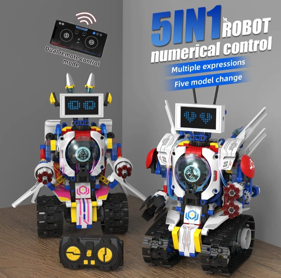 5-in-1 Remote Control Stunt Robot Building Kit – 603 PCS (K96164)