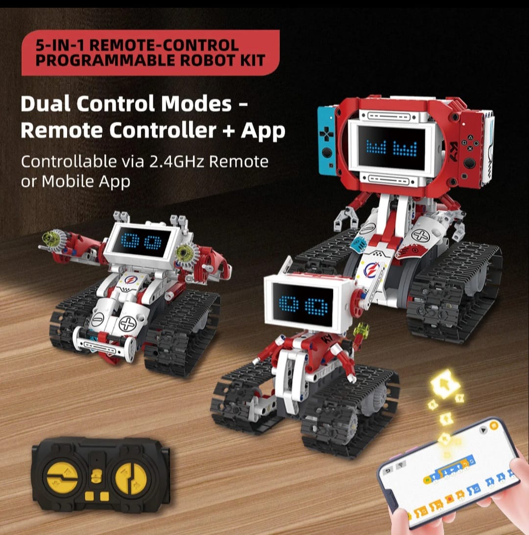 5-in-1 RC Programmable Robot Building Kit – 358 PCS (K96167)