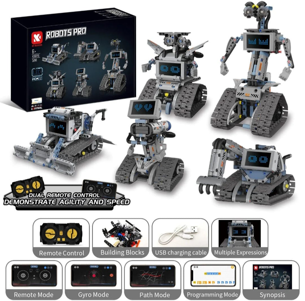 5-in-1 STEAM RC Programming Robot Kit – K96170