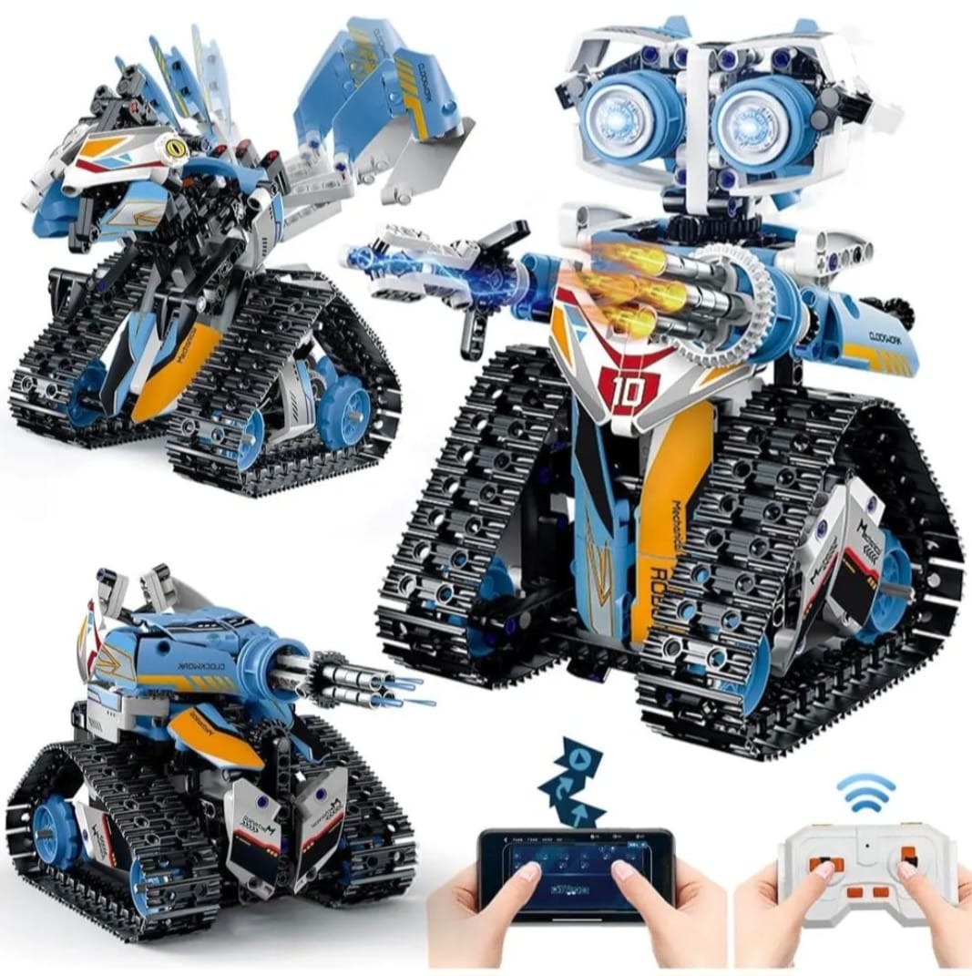 3-in-1 RC STEM Robot Building Kit – 695 PCS (Model 025107)