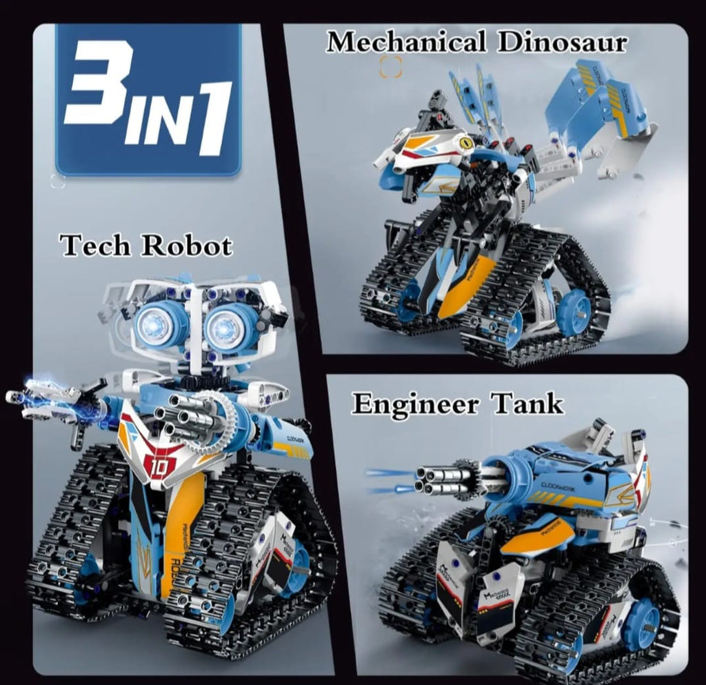 3-in-1 RC STEM Robot Building Kit – 695 PCS (Model 025107)