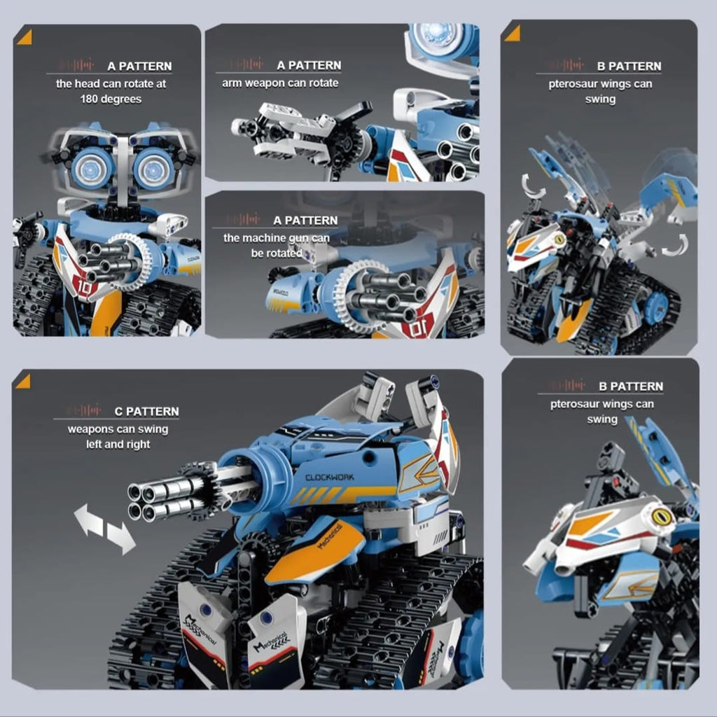 3-in-1 RC STEM Robot Building Kit – 695 PCS (Model 025107)