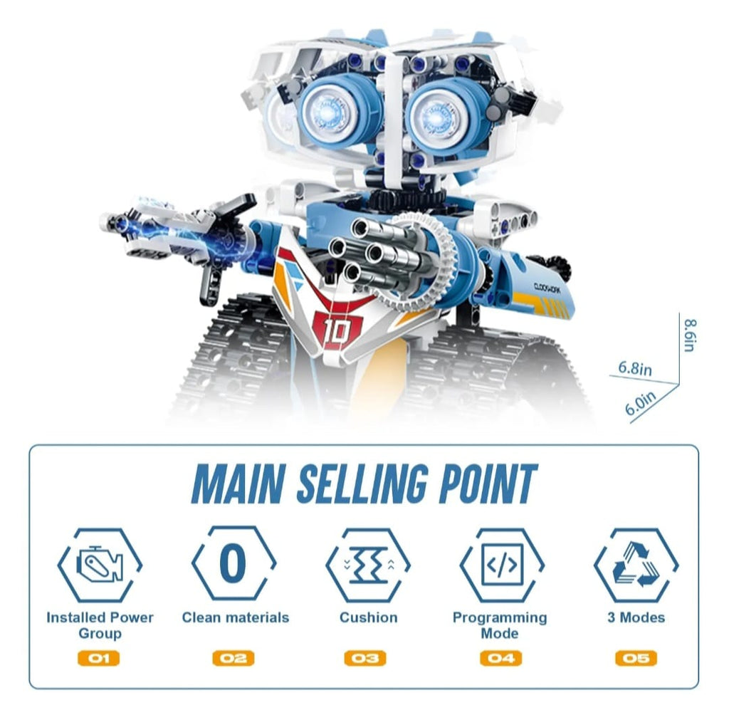3-in-1 RC STEM Robot Building Kit – 695 PCS (Model 025107)