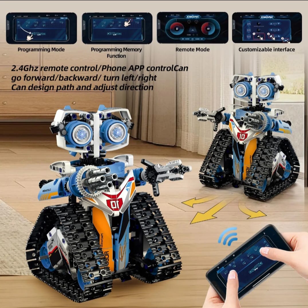 3-in-1 RC STEM Robot Building Kit – 695 PCS (Model 025107)